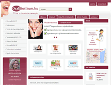 Tablet Screenshot of oralbiotikum.hu